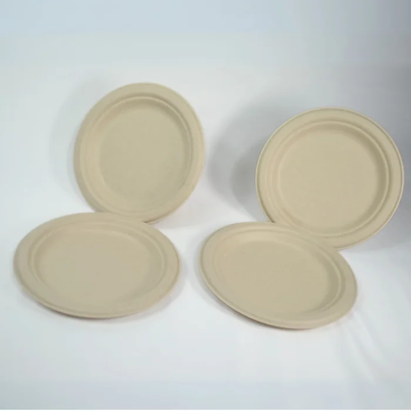 Plato Redondo 7″ Bagazo de Caña Natural